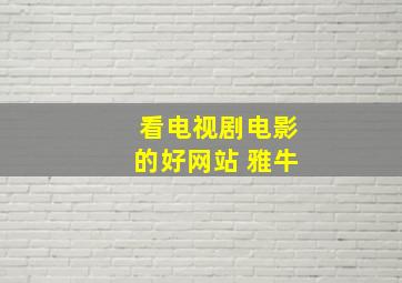 看电视剧电影的好网站 雅牛